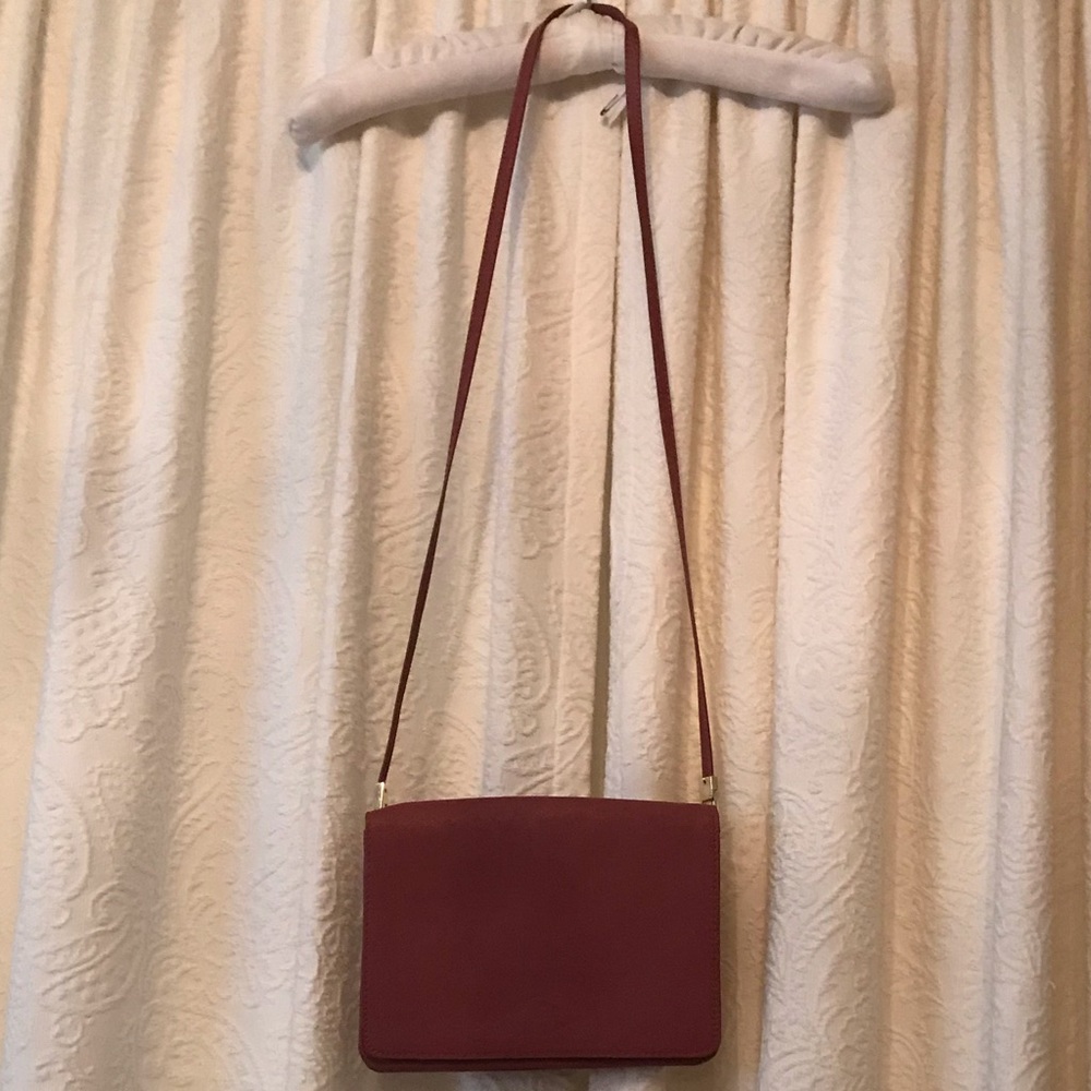 Maroon dark pink h&m shoulder purse